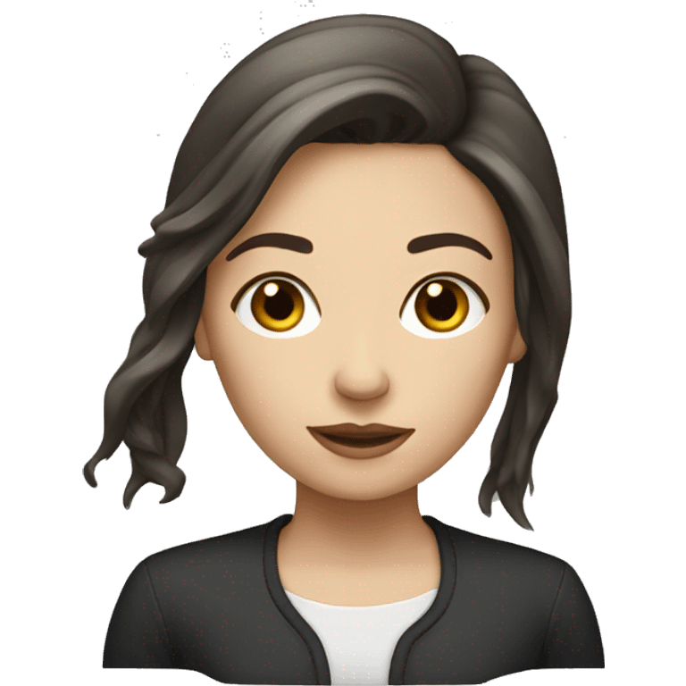 White brunette female  emoji