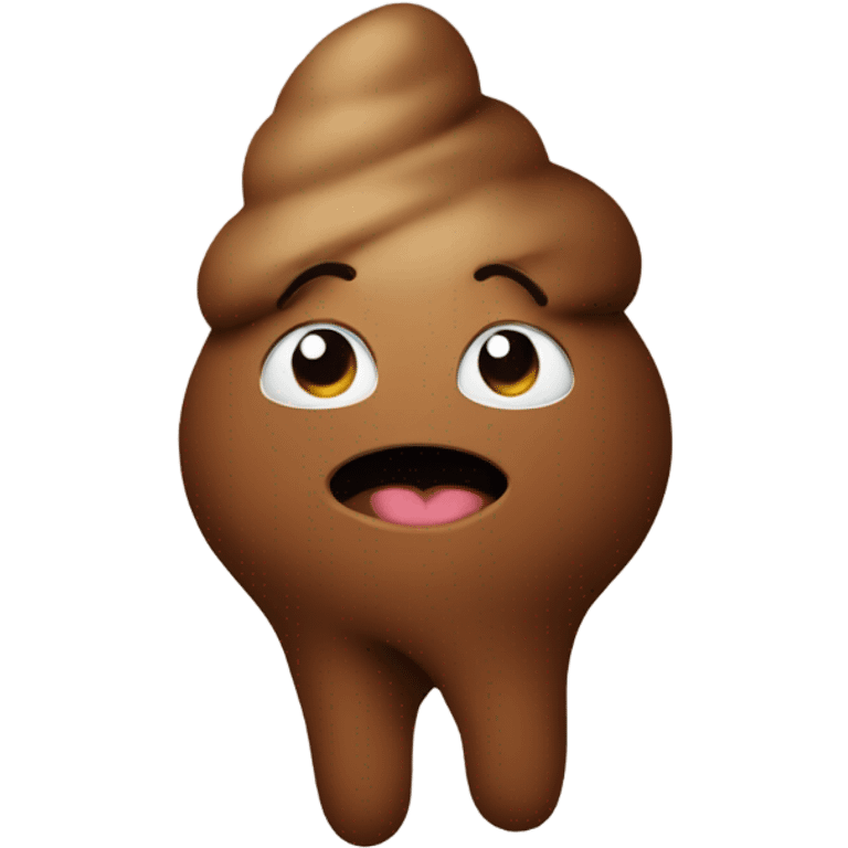 Poop emoji with a human body emoji