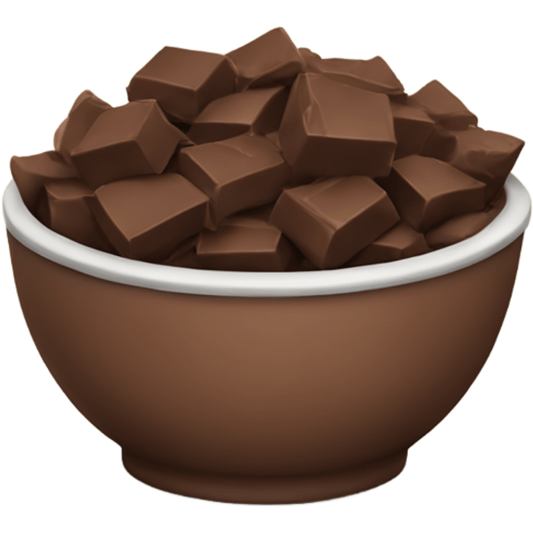 Bowl full of chocolate chunks emoji