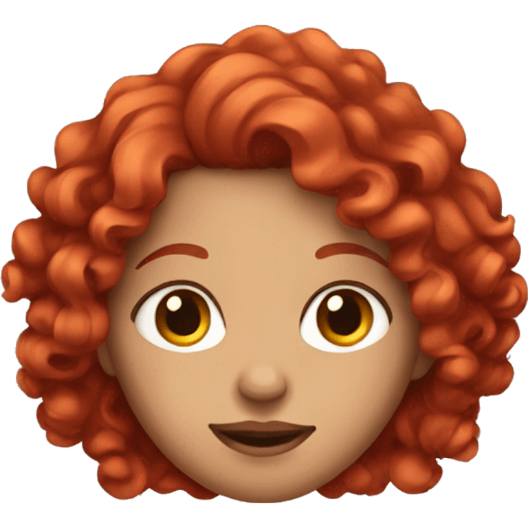 Red Hair girl with curls  emoji