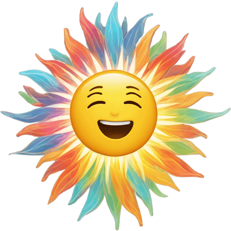 Hippy sun emoji