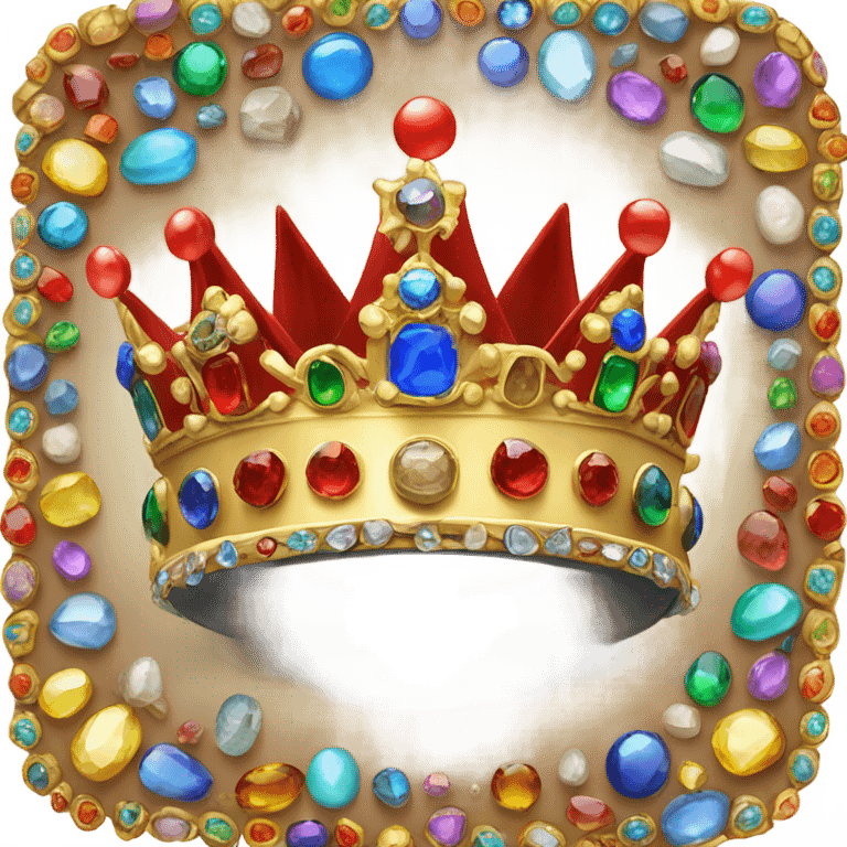 Crown of Charlemagne Holy Roman Empire red middle multi-colored gems emoji