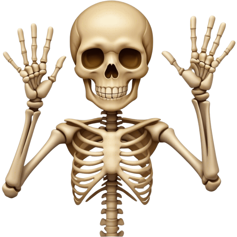 Skeleton Hang Loose Hand emoji