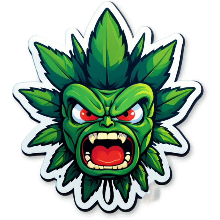 Angry weed emoji