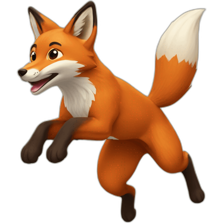 fox jumping emoji