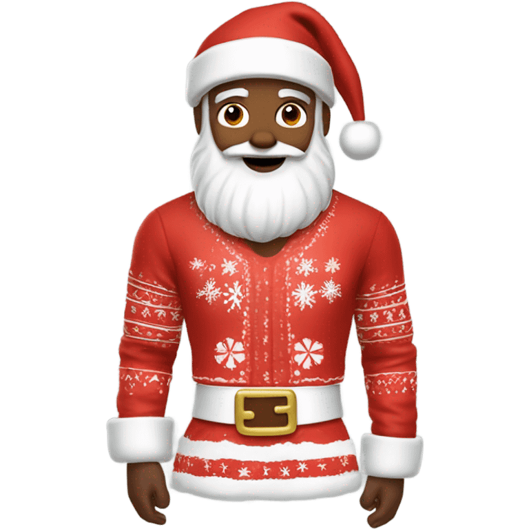 santa wearing a crop top emoji