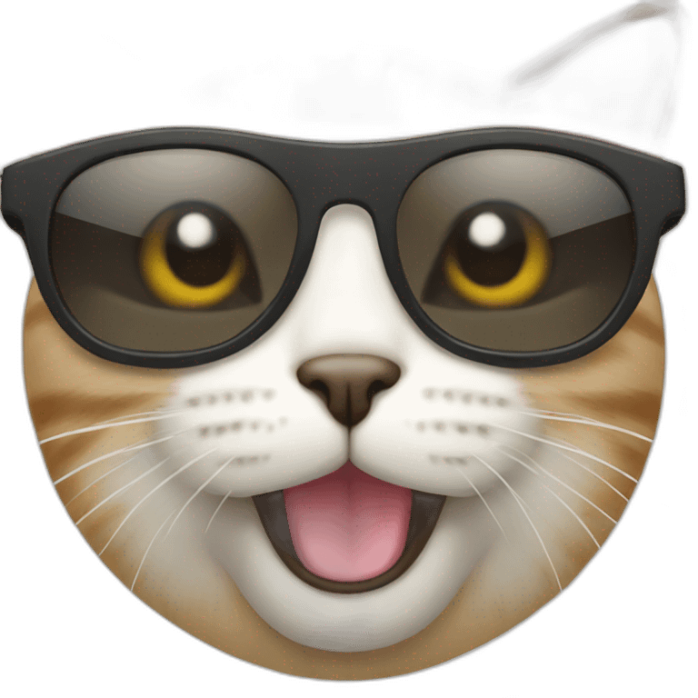 Cat with sunglasses emoji