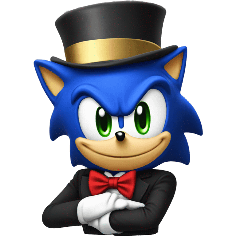 sonic with tophat emoji