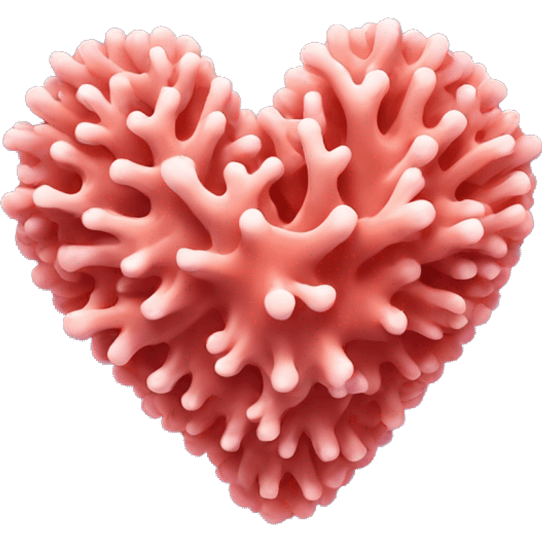 Coral heart emoji