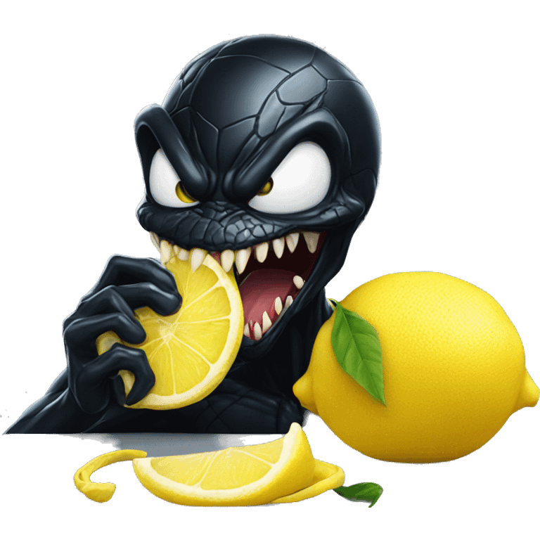  Venom eating a lemon emoji