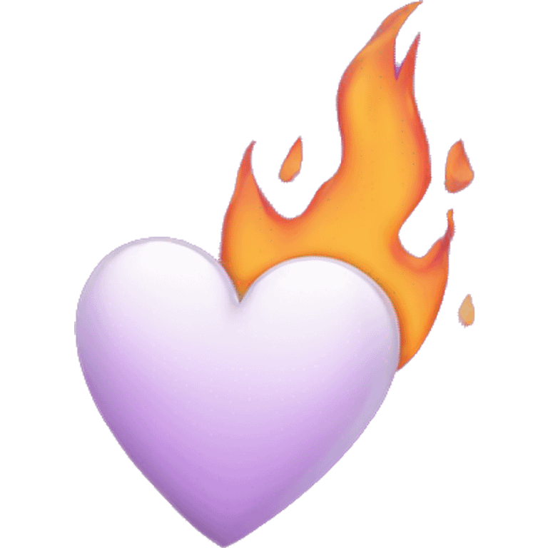 Broken heart with fire purple emoji