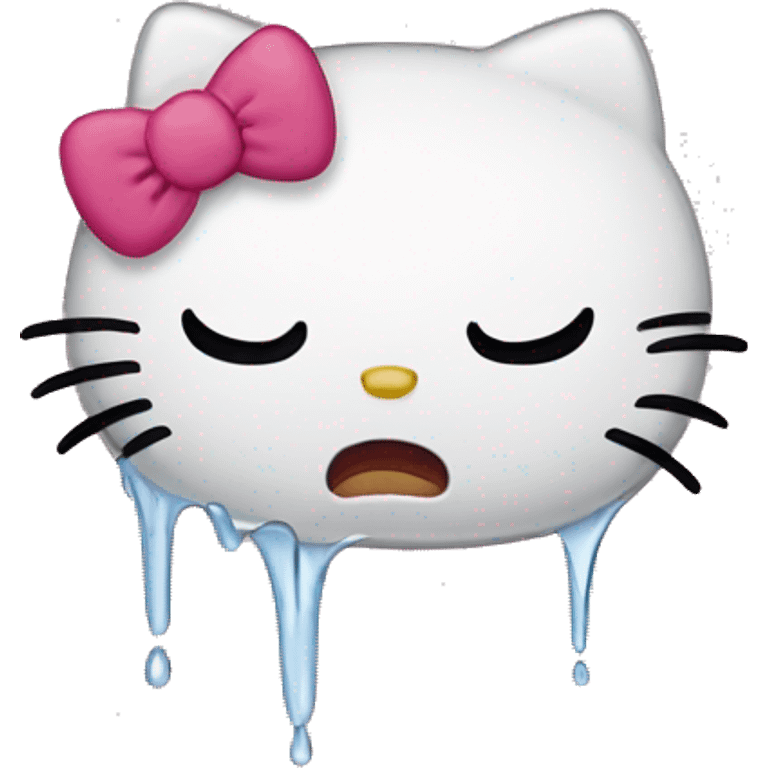 Hello kitty crying emoji