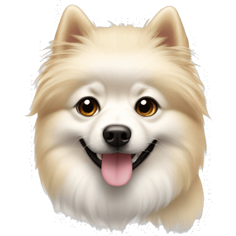 White and blonde spitz emoji