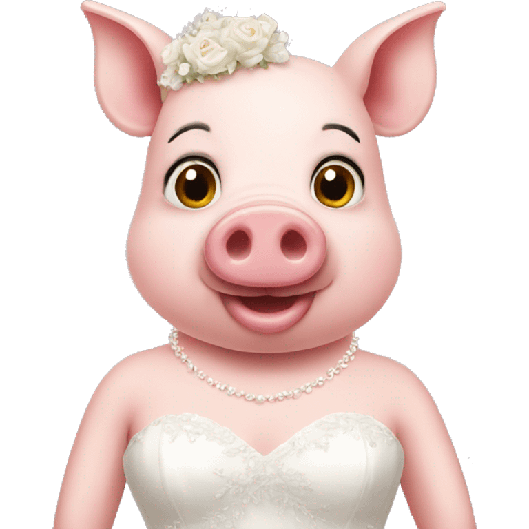 Pig in wedding dress emoji