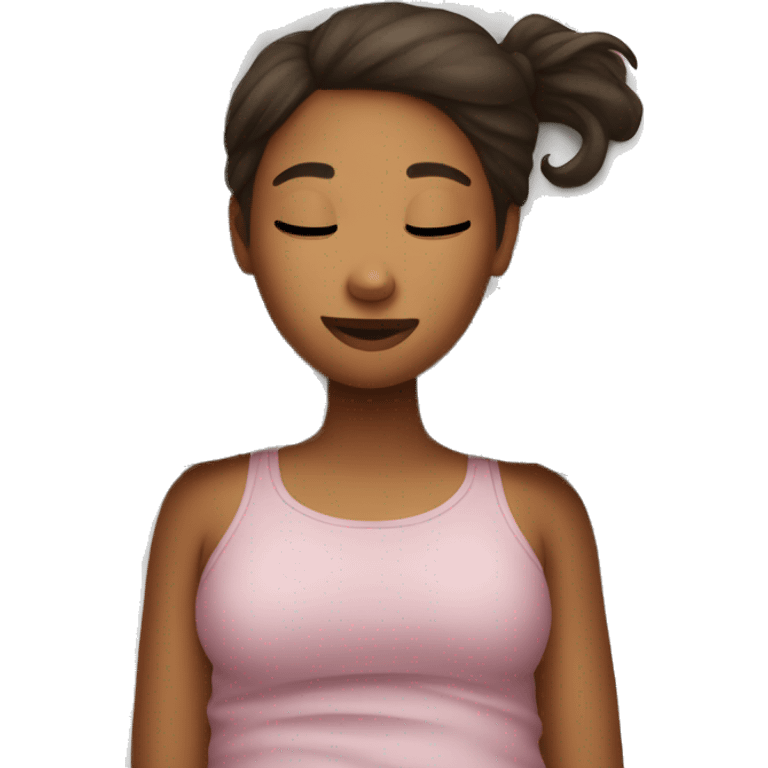  girl lying in bed  emoji