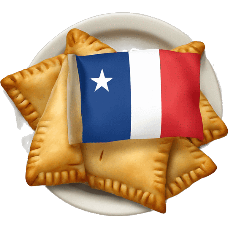 Empanadas with a little flag of Chile emoji