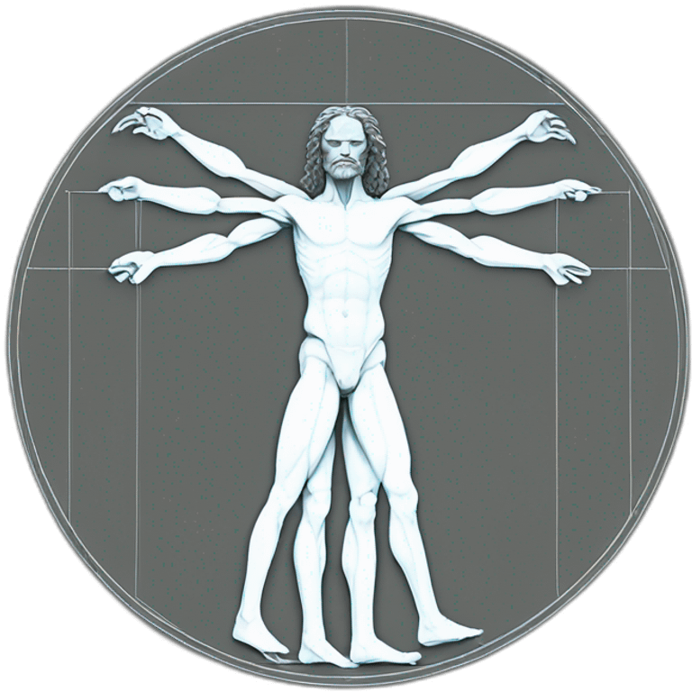 vitruvian man black emoji