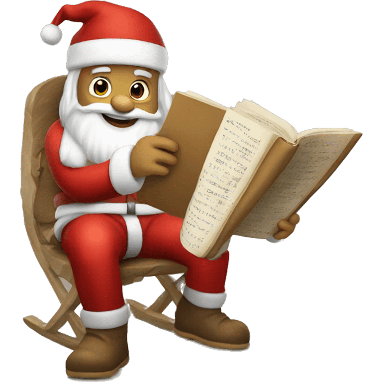 Santa Claus is reading emoji