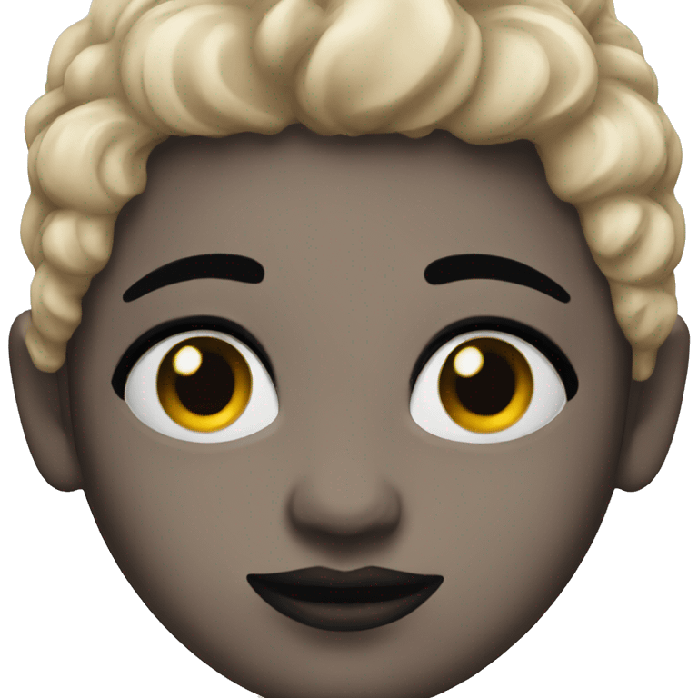 A person with black makeup on emoji