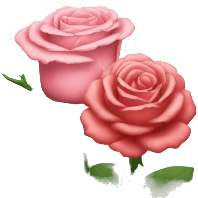 Rose and carnation flower  emoji