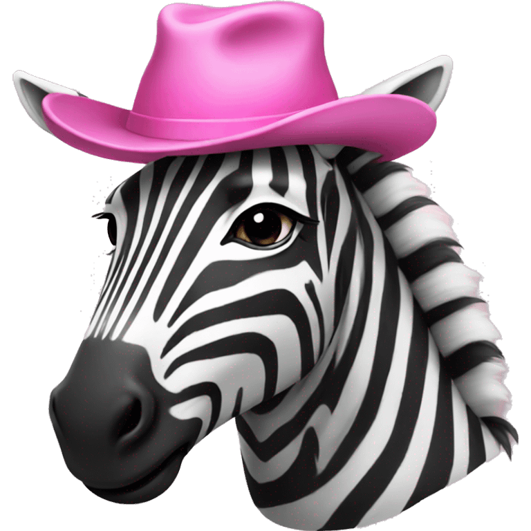 zebra with pink hat emoji