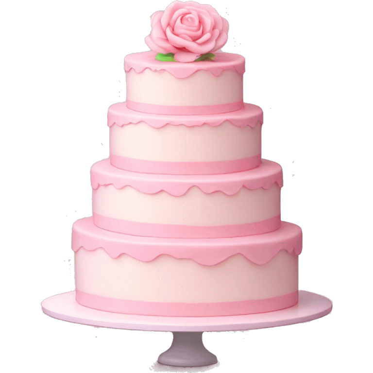 light pink pretty tiered cake  emoji