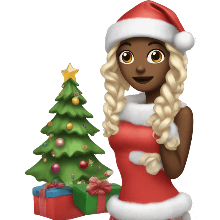 Girly christmas emoji