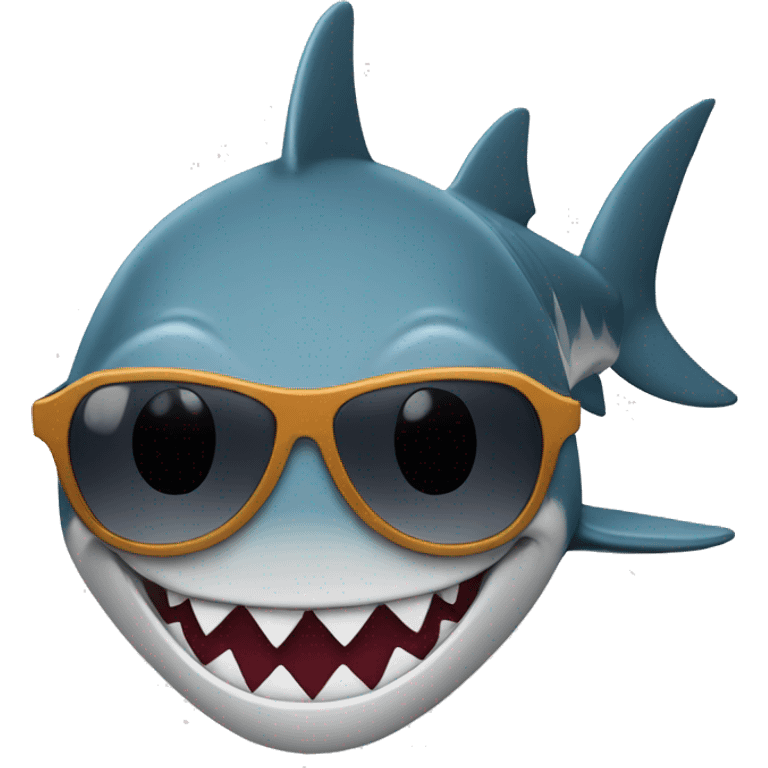 Shark with sunglasses  emoji