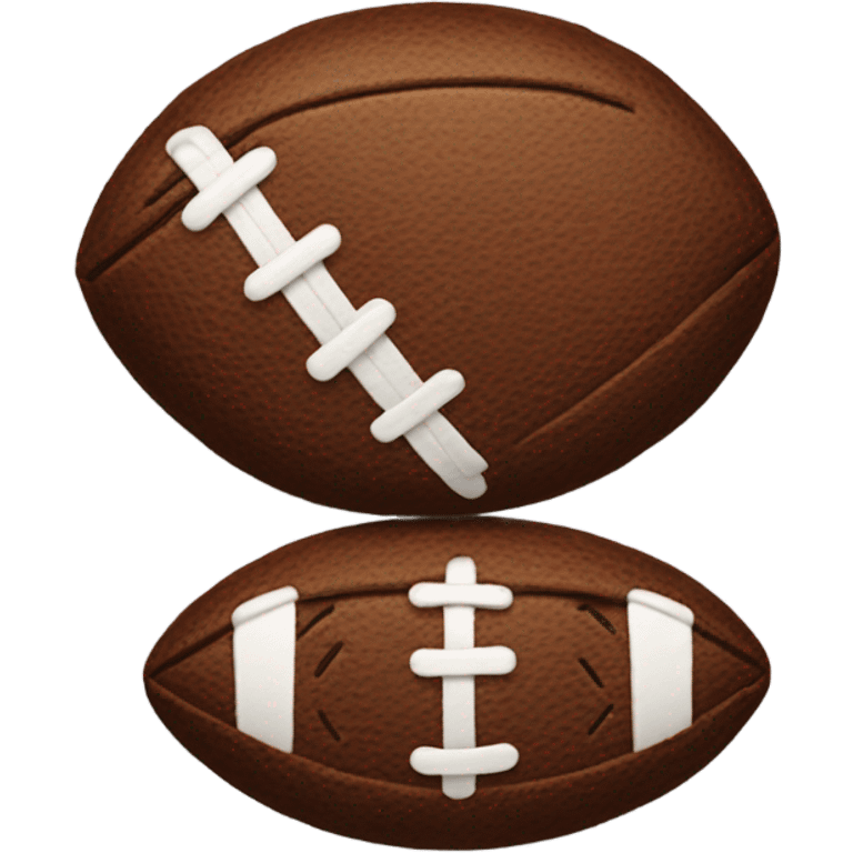 Football shaped brownie emoji