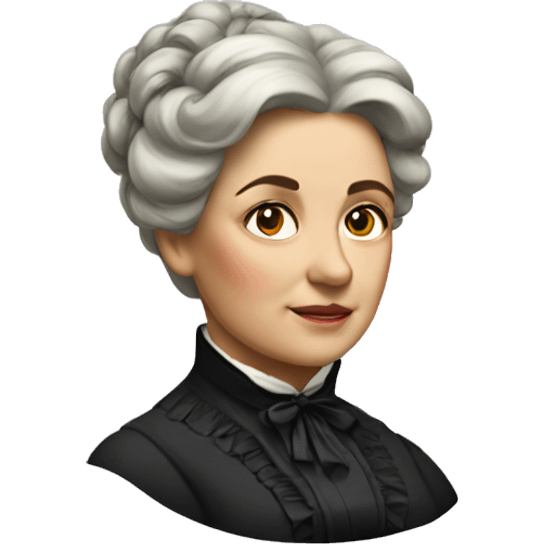 A big victorian Woman’s head  emoji