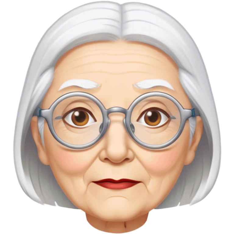 blunt grand maa with spects and white hair emoji