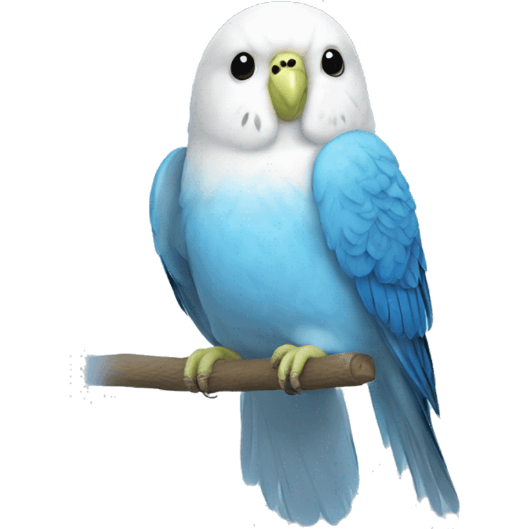 Budgie blue with white wings emoji