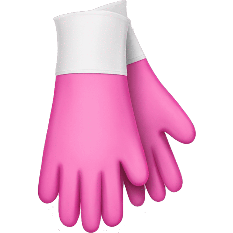 pair of pink cleaning gloves emoji