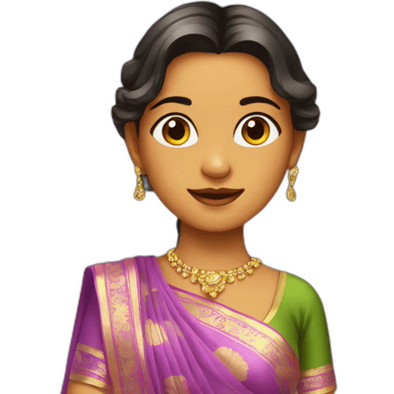 Girl in transparent saree emoji