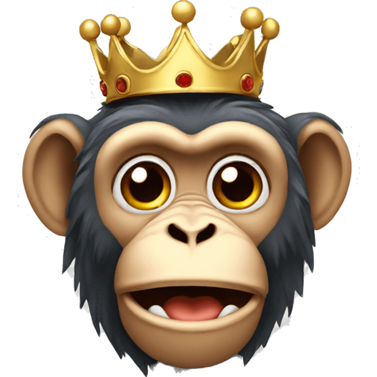 monkey wih crown emoji