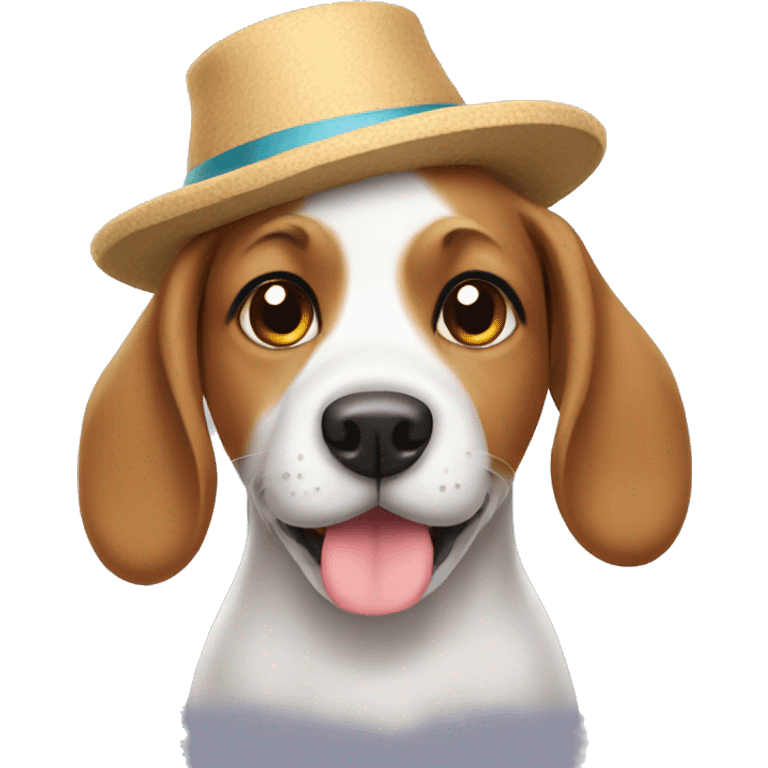 Dog with a cute hat  emoji