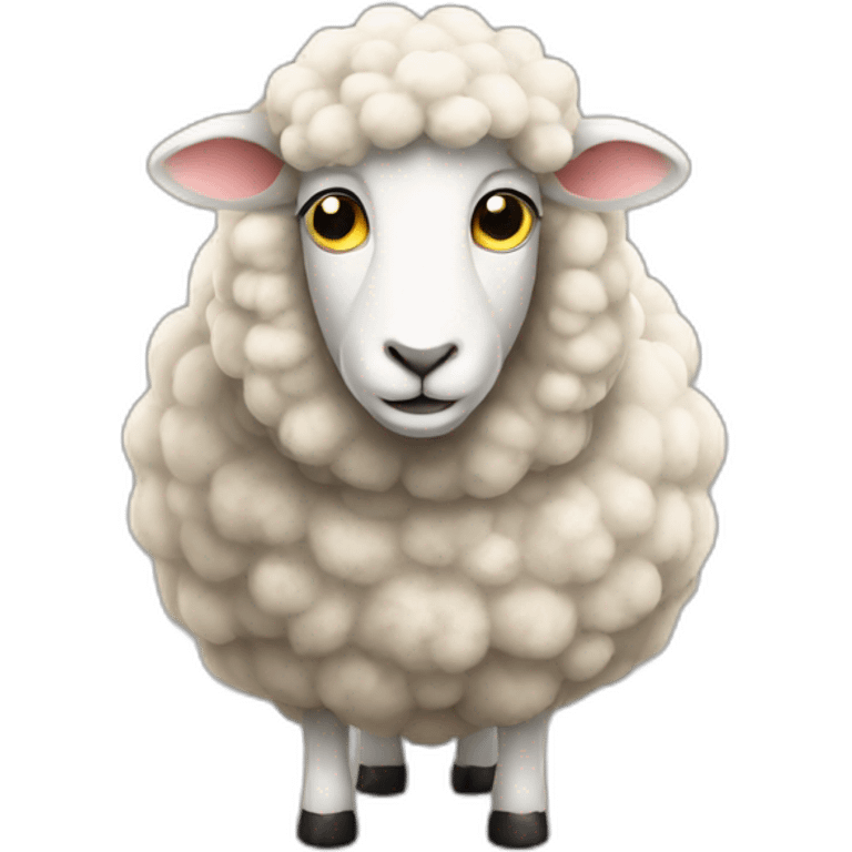 Sheep as a student in exam emoji