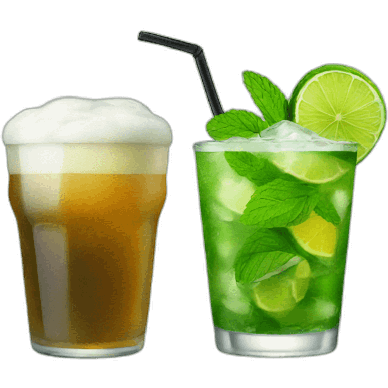 pint and  mojito emoji