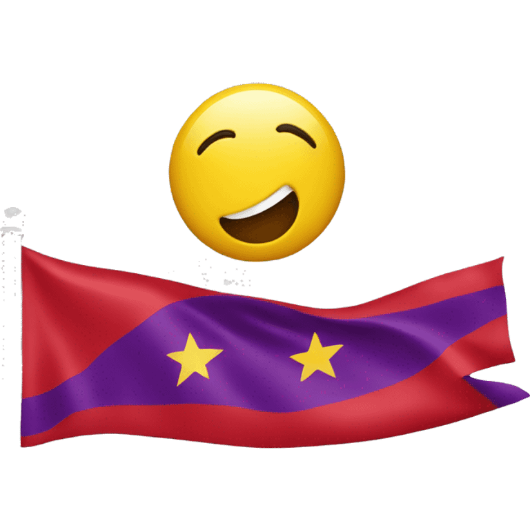 bandera roja amarilla y morada emoji