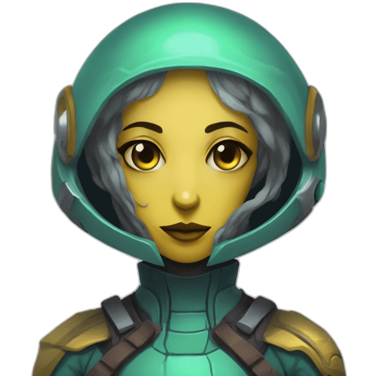 alien captain futuristic roguelike rpg style inspired by slay thee spire emoji