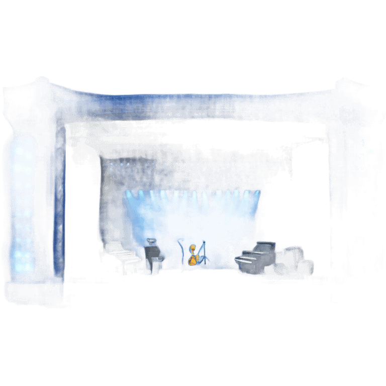 Blue lights concert stage emoji