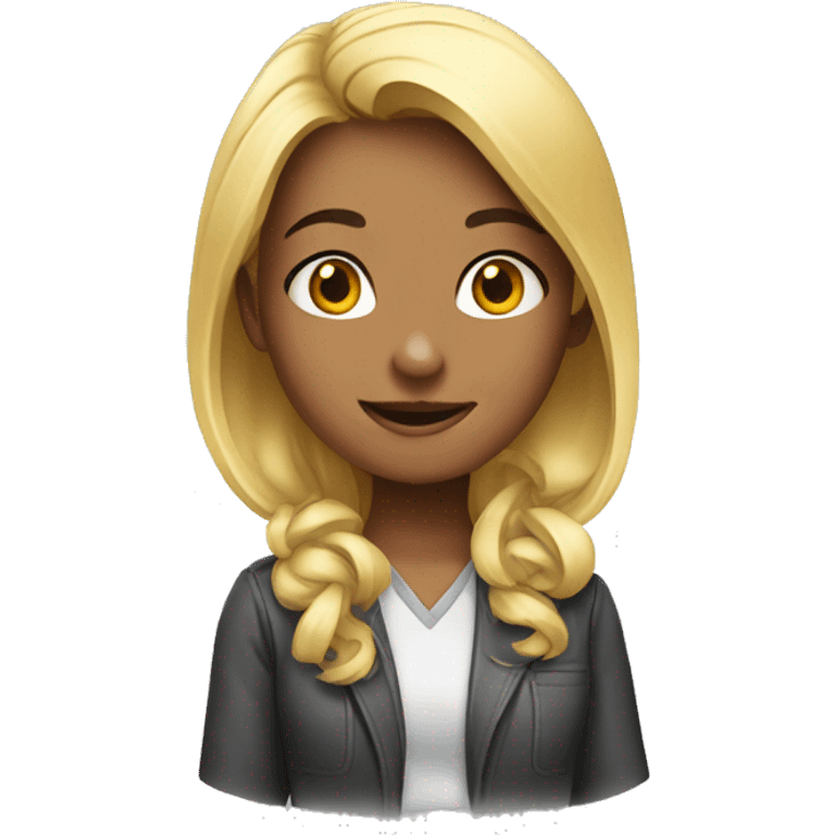 Girl computar genius emoji