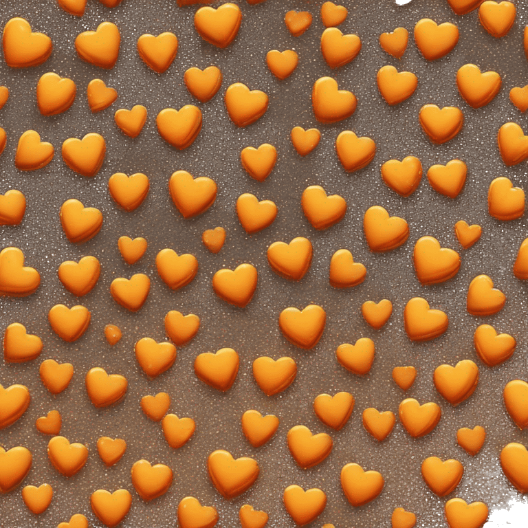 Orange burnt heart with glitter  emoji