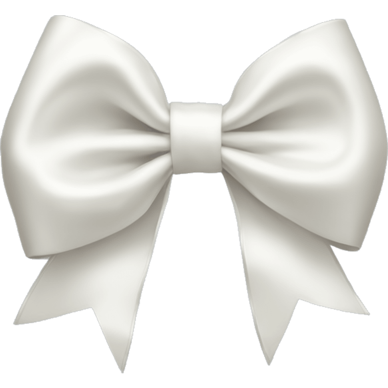 white satin bow emoji