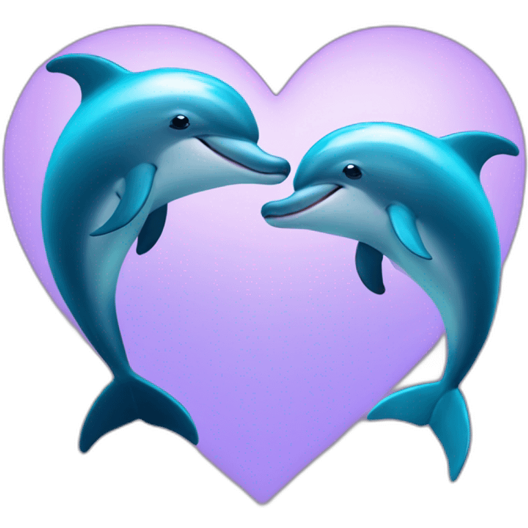 Dolphin love emoji