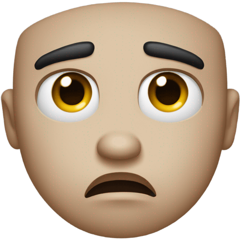 the worried emoji with a hand on top of its head emoji