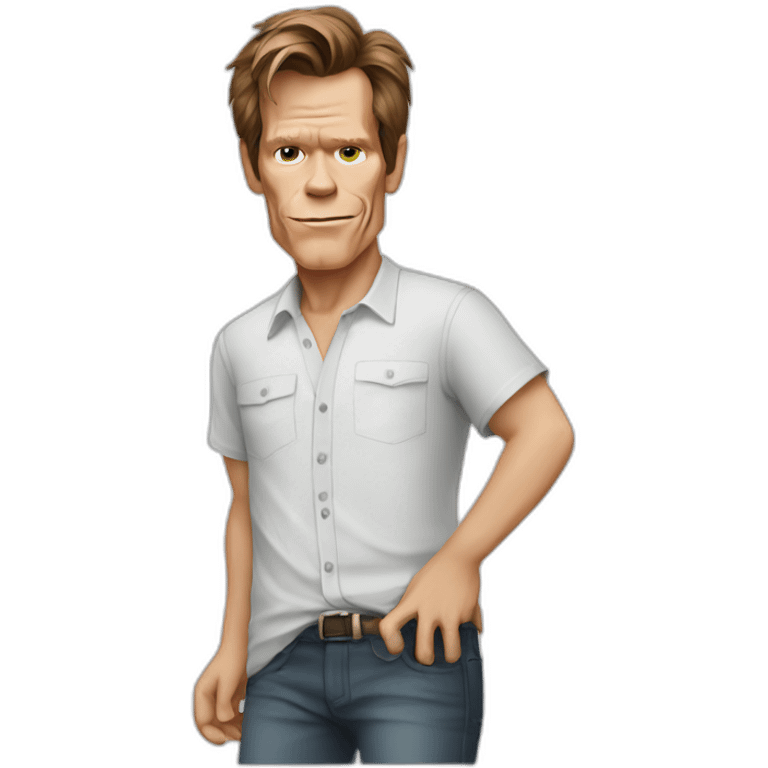 kevin-bacon cartoon wearing shirt emoji