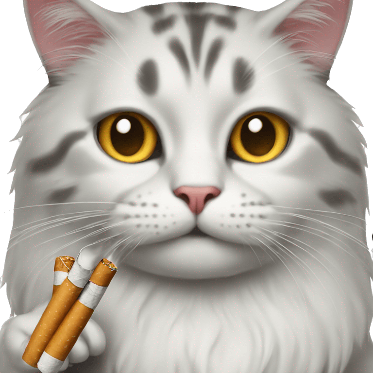 cat with cigaret emoji