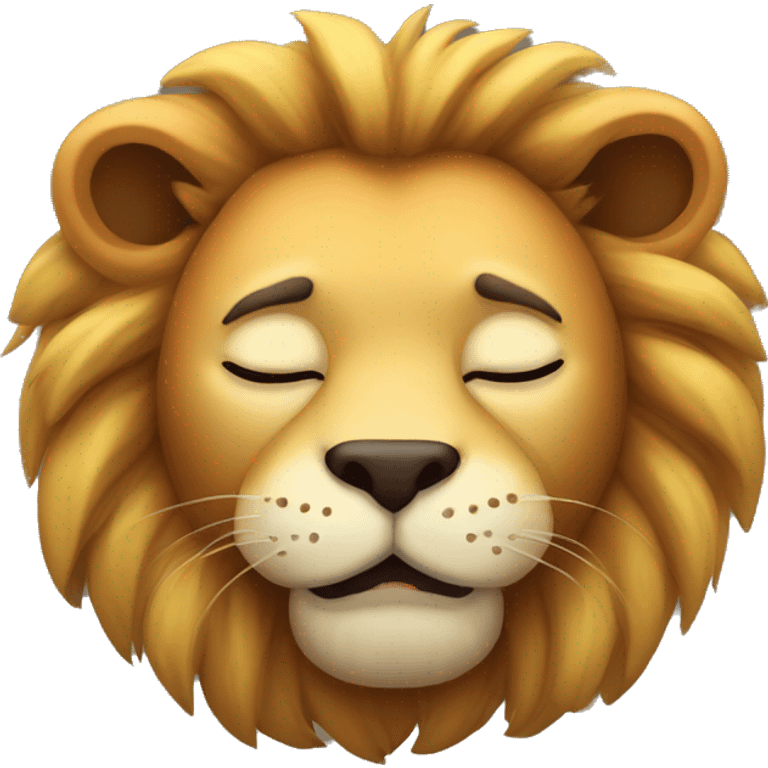 Lion about to sleep emoji