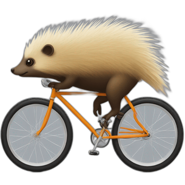 Poster a Porcupine on a bicycle. emoji